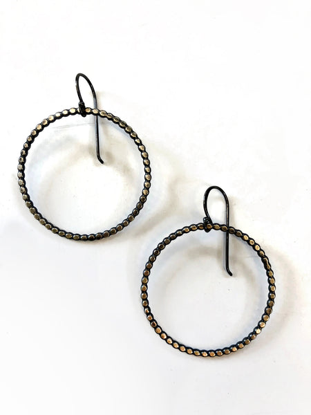 Handmade Big Dotted Circle Earrings