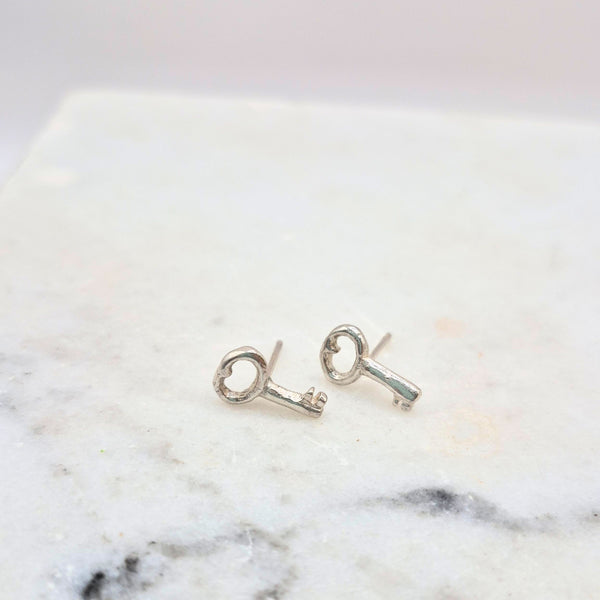 Handmade Silver Key Posts