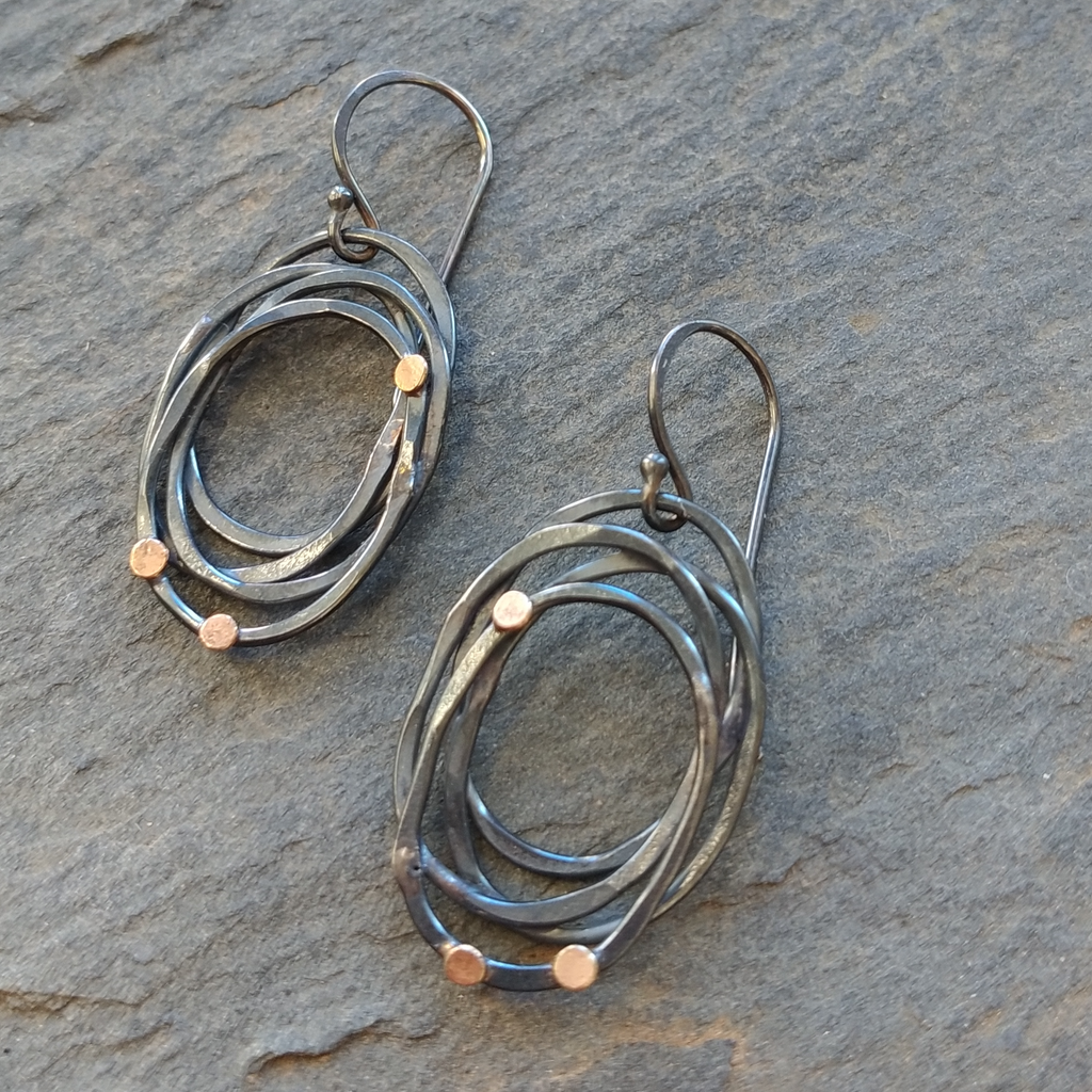 14k gold and Sterling Galaxy Earrings – Symbology by Alice Scott