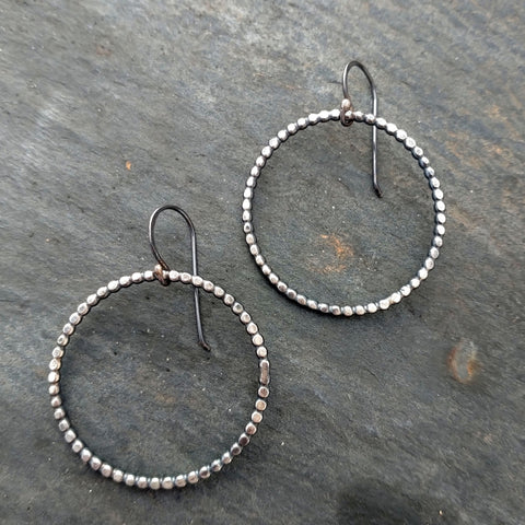 Handmade Big Dotted Circle Earrings
