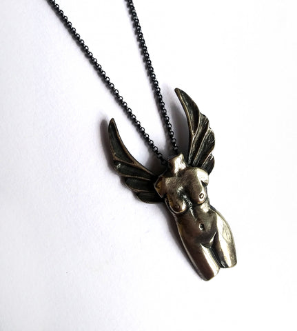 Handmade Winged Venus Necklace