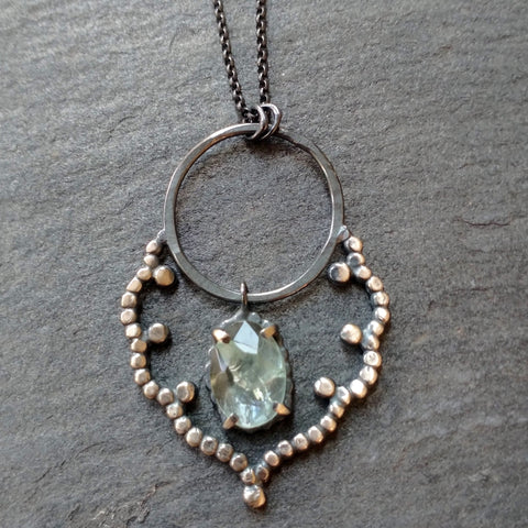 Aquamarine Lacy Cloud Necklace