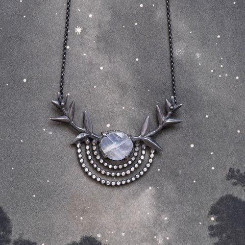 Moonstone Branch Necklace