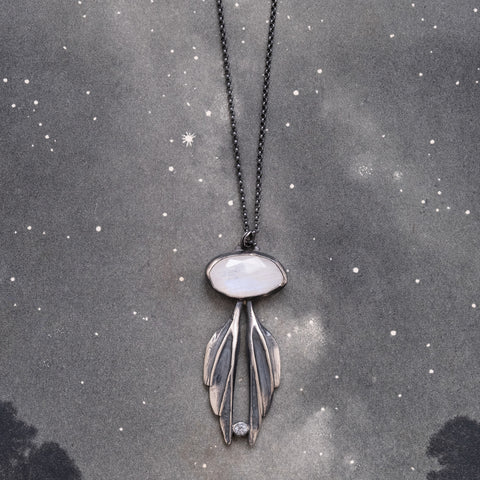 Moonstone Peaceful Wing Necklace
